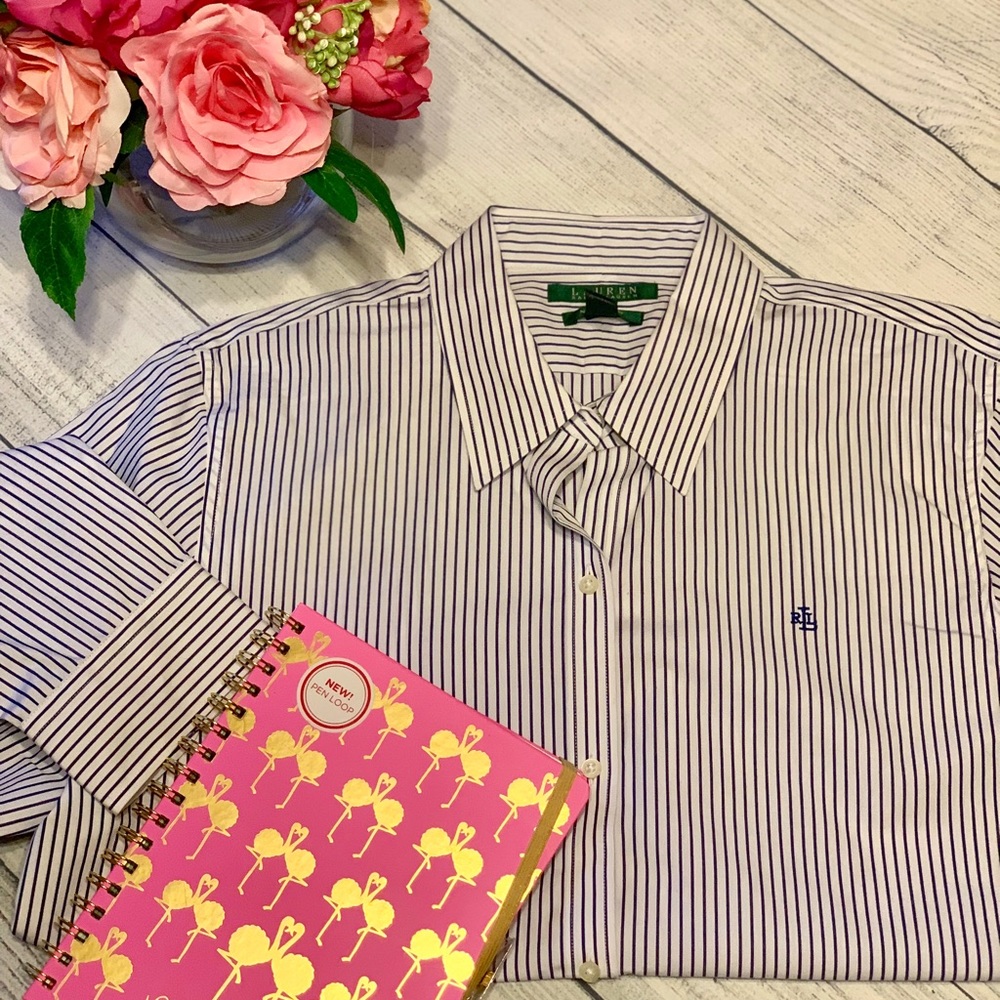Lauren button down shirt size xl